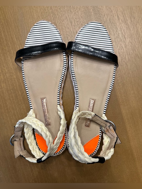 Ankle Strap Braided Strap Flat Sandals Flat Leather Sandals With Braided Straps